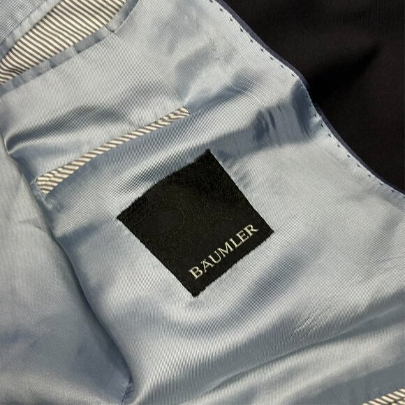 Baumler Suit 2pc REDA 110s Italy Wool Navy Blue 40R 32x31 - Picture 10 of 16